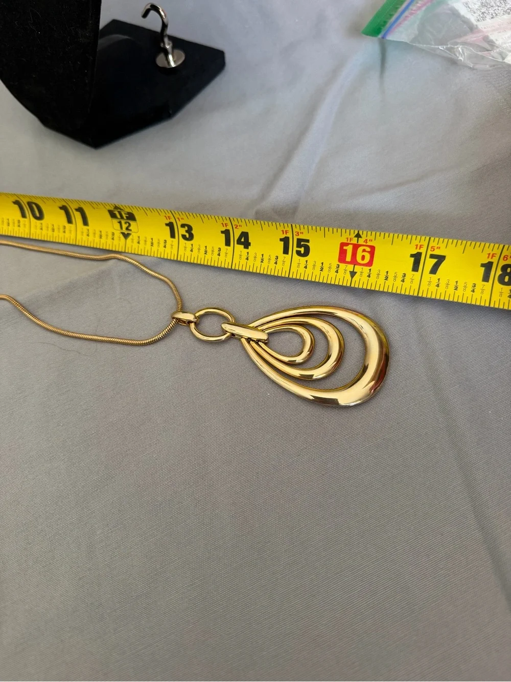 Layered Teardrop Pendant Necklace in Gold for Women